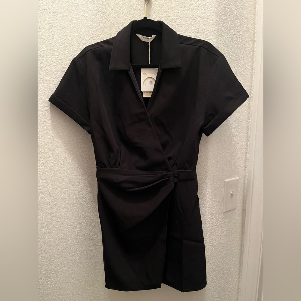 Black wrap dress